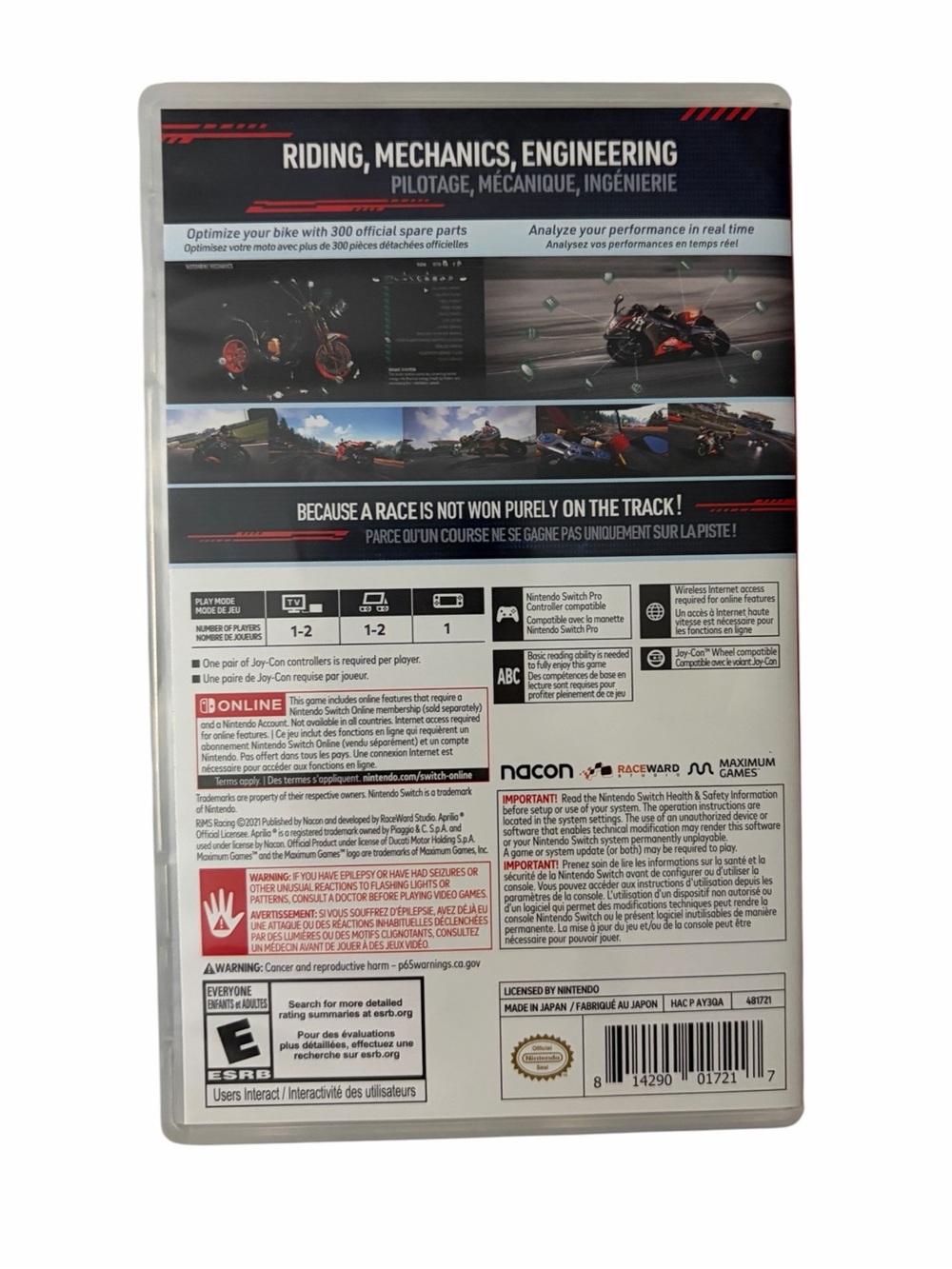 Rims Racing Nintendo Switch Game CIB - Picture 2 of 3